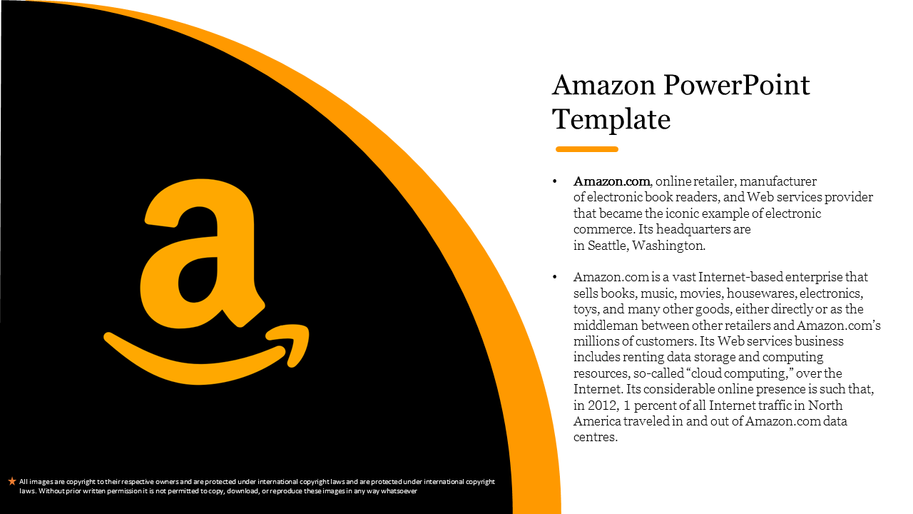 Editable Amazon PowerPoint Template For Presentation